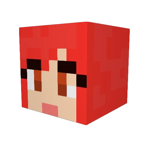 Kaeavia Minecraft avatar head, 3D render