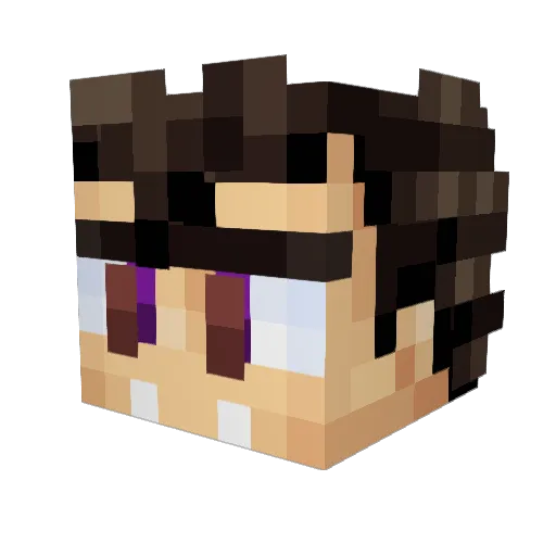 Kaeblin Minecraft avatar head, 3D render