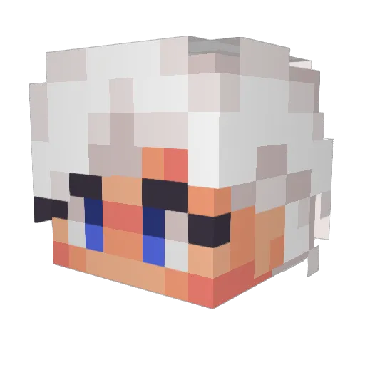 Kaecie Minecraft avatar head, 3D render