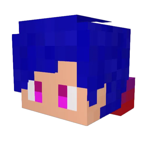 Kaede021939 Minecraft avatar head, 3D render