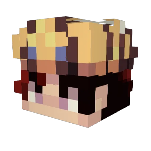 KaedeCat Minecraft avatar head, 3D render