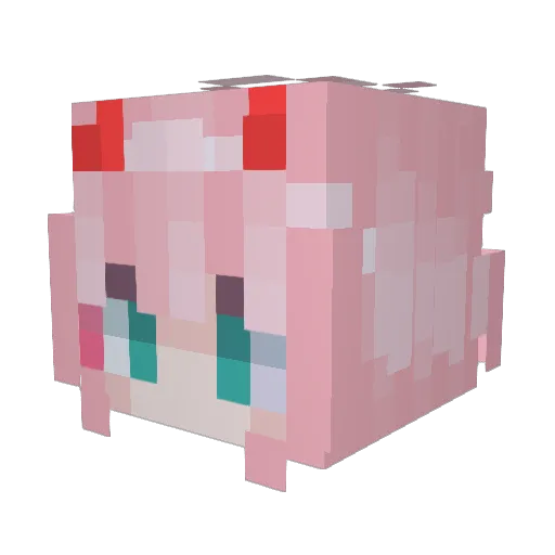 KaedeKanio Minecraft avatar head, 3D render