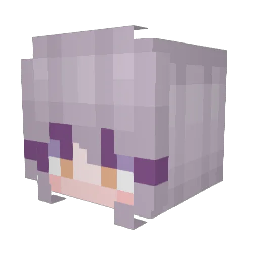 KaedeYuuCreator Minecraft avatar head, 3D render