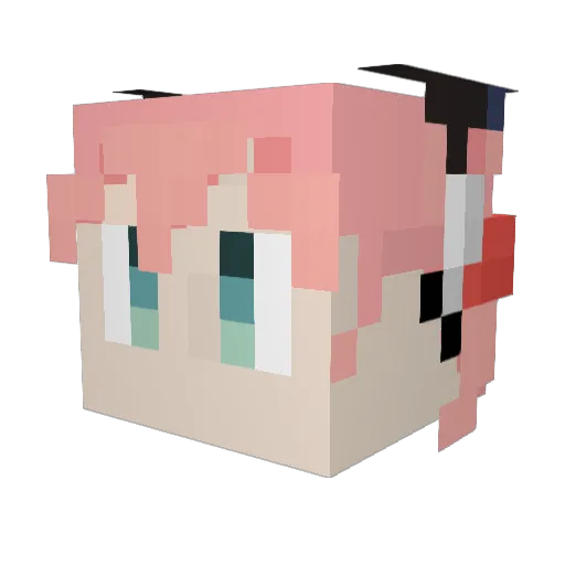 Kaede_2301 Minecraft avatar head, 3D render