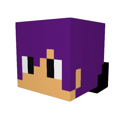 Kaedehiya Minecraft avatar head, 3D render