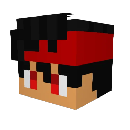 Kaedraxx Minecraft avatar head, 3D render