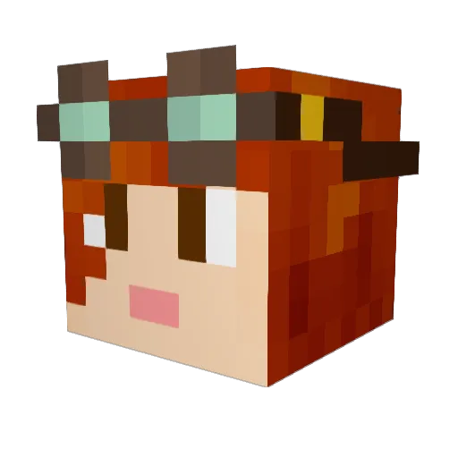 Kaeinlya Minecraft avatar head, 3D render