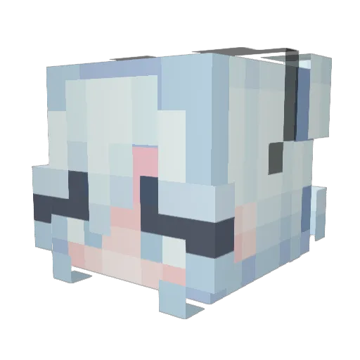 Kaekyu Minecraft avatar head, 3D render