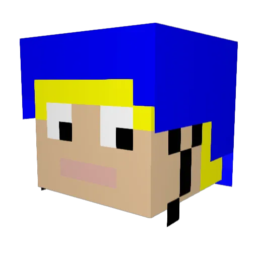 Kaelan20 Minecraft avatar head, 3D render