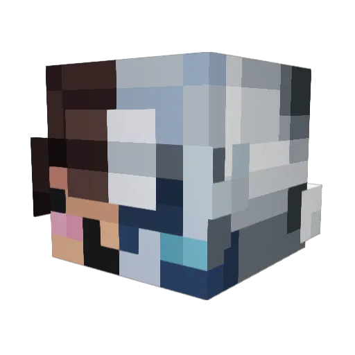 Kaelan_ Minecraft avatar head, 3D render