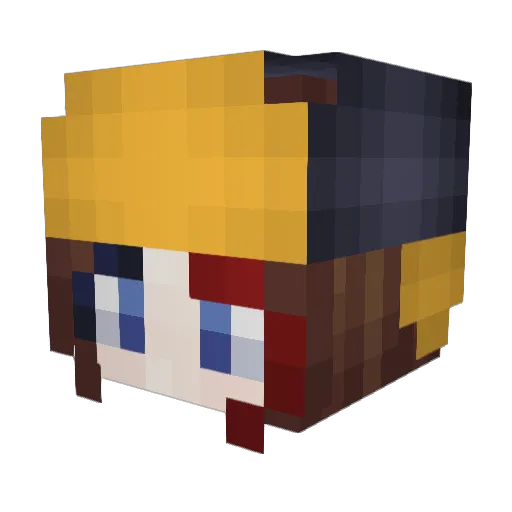Kaelani Minecraft avatar head, 3D render