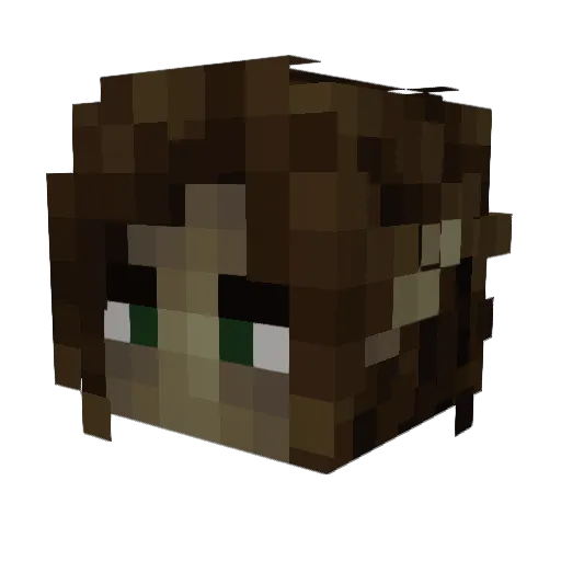 KaelieD Minecraft avatar head, 3D render