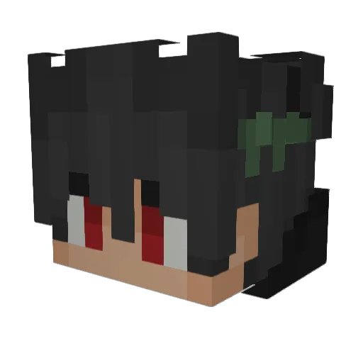 Kaelisian Minecraft avatar head, 3D render