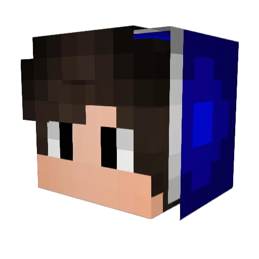 Kaelnukem1 Minecraft avatar head, 3D render