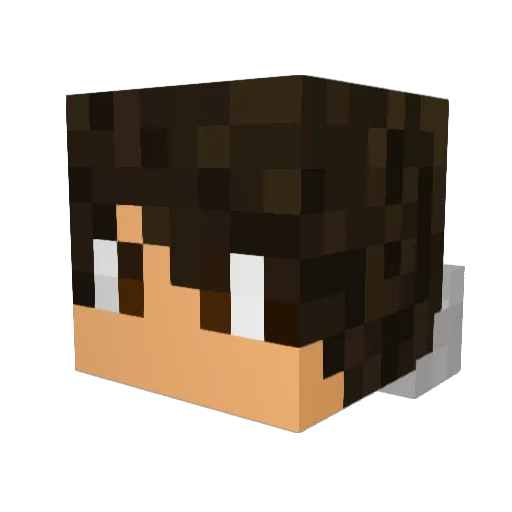 Kaeloran Minecraft avatar head, 3D render