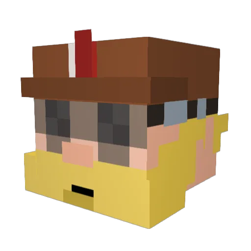 Kaelruen Minecraft avatar head, 3D render