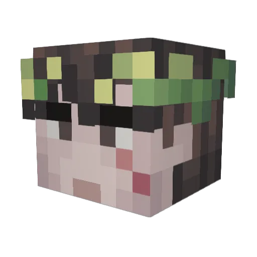Kaelstrix Minecraft avatar head, 3D render