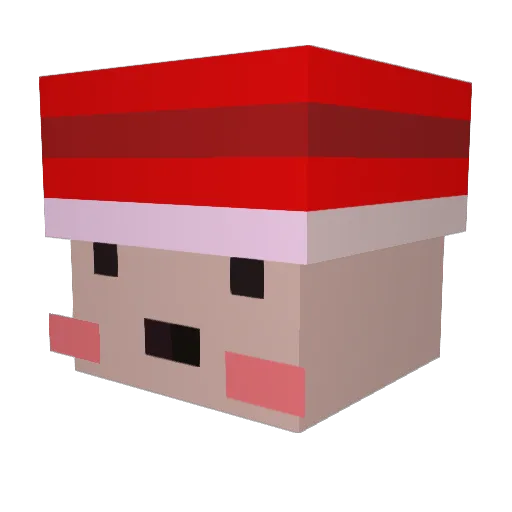 Kaenyu Minecraft avatar head, 3D render