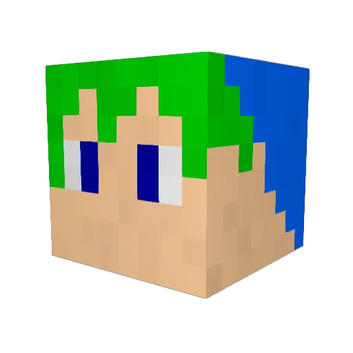 Kaeriel Minecraft avatar head, 3D render