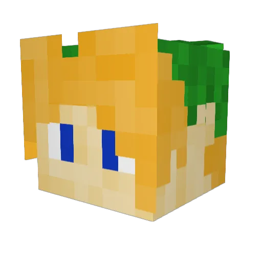 Kaernandar Minecraft avatar head, 3D render