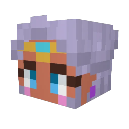 KaeruLady Minecraft avatar head, 3D render