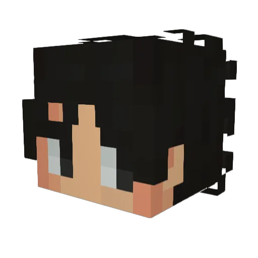Kaerulol Minecraft avatar head, 3D render