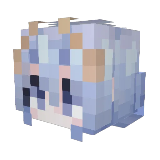 Kaerwere Minecraft avatar head, 3D render