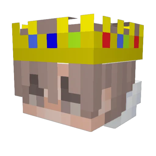 KaesYT Minecraft avatar head, 3D render