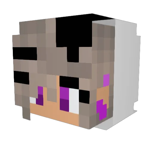KaetherR Minecraft avatar head, 3D render