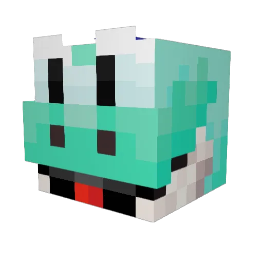 Kaeviin Minecraft avatar head, 3D render