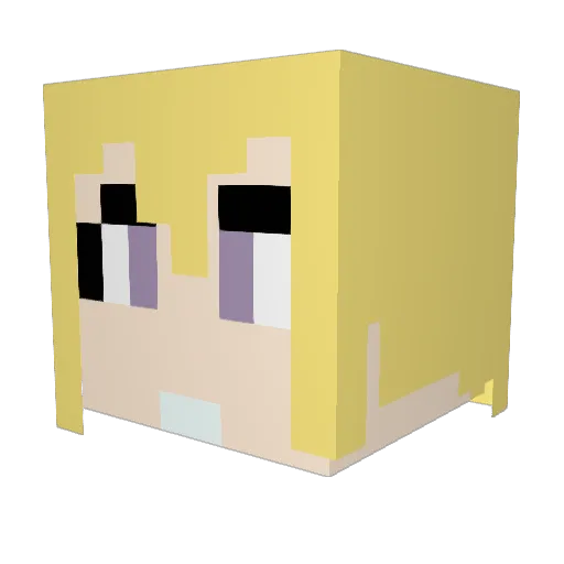 KaewWin Minecraft avatar head, 3D render