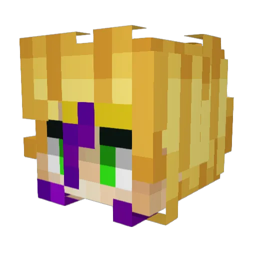 Kaeyra555 Minecraft avatar head, 3D render