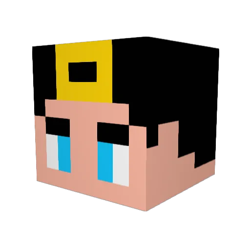 Kaezec Minecraft avatar head, 3D render