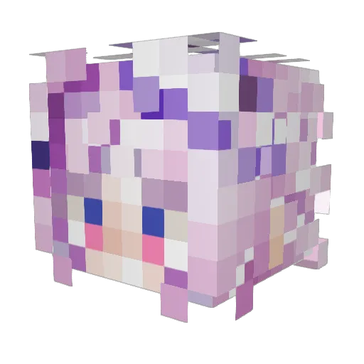 Kaezeduu Minecraft avatar head, 3D render