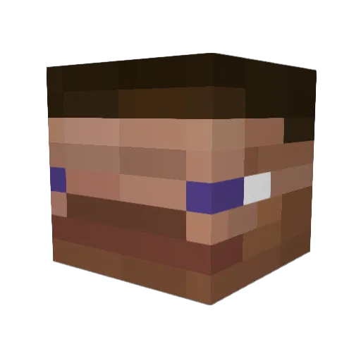 Kaezye Minecraft avatar head, 3D render