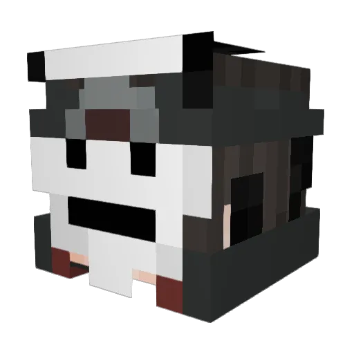 Kafandra Minecraft avatar head, 3D render