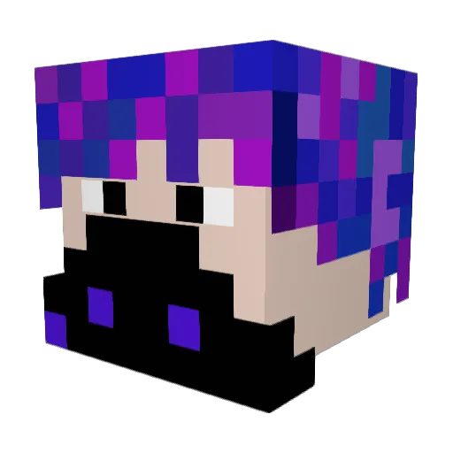 KafarU Minecraft avatar head, 3D render