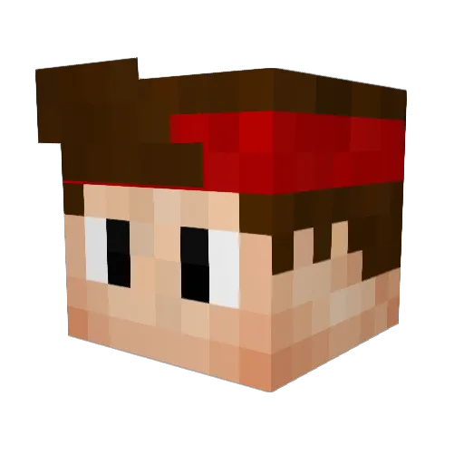 KaffeeLampe Minecraft avatar head, 3D render