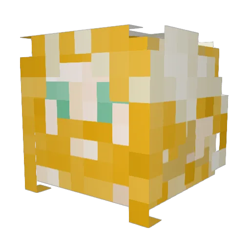 Kaffeeschluerfer Minecraft avatar head, 3D render