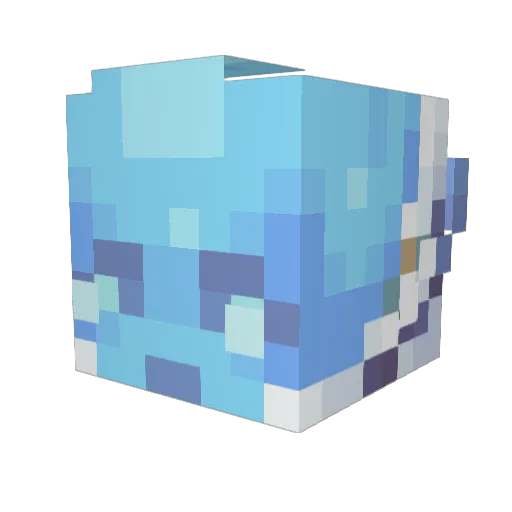 KaffeineVT Minecraft avatar head, 3D render