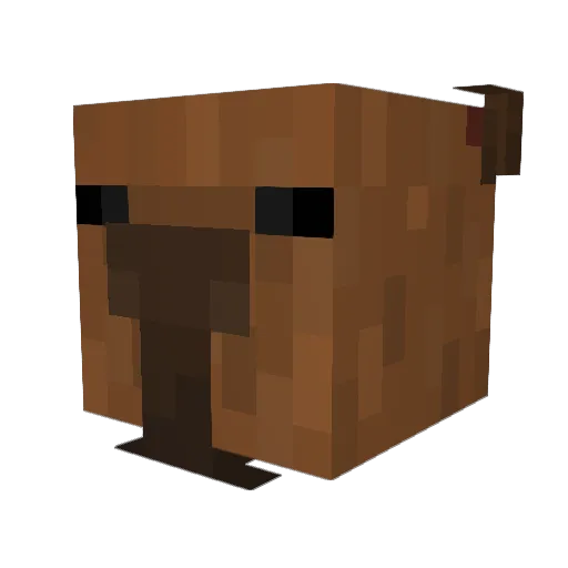 Kaffeklumpen Minecraft avatar head, 3D render