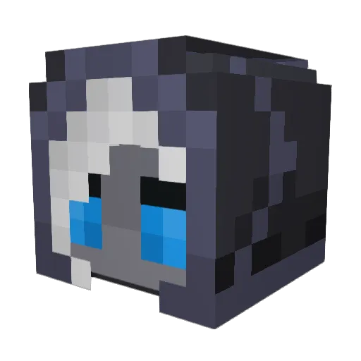 Kaffria Minecraft avatar head, 3D render