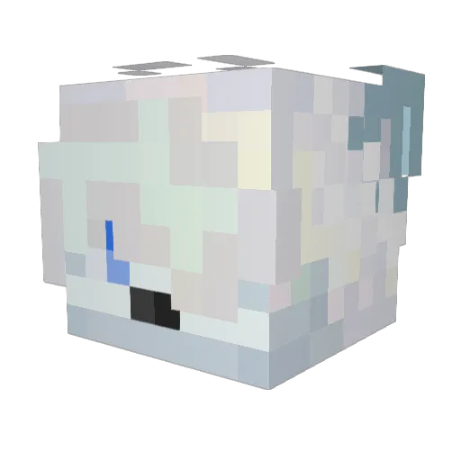 KaffuChin0 Minecraft avatar head, 3D render