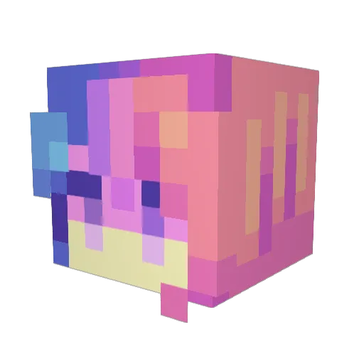 Kafhu Minecraft avatar head, 3D render