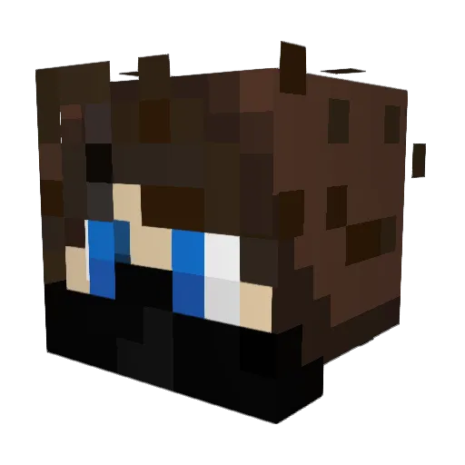 Kafin_1 Minecraft avatar head, 3D render