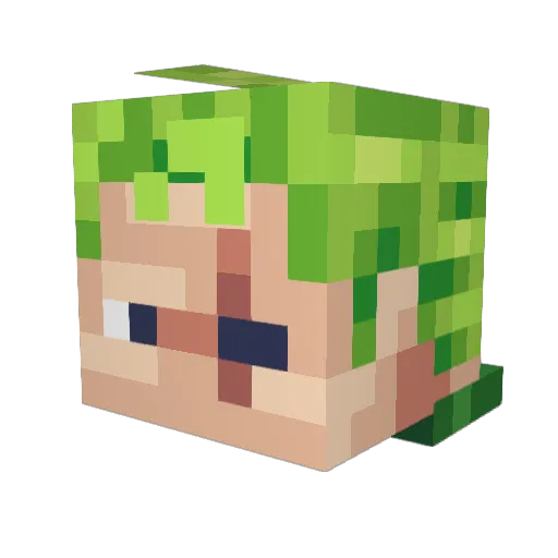 KafineBLC Minecraft avatar head, 3D render