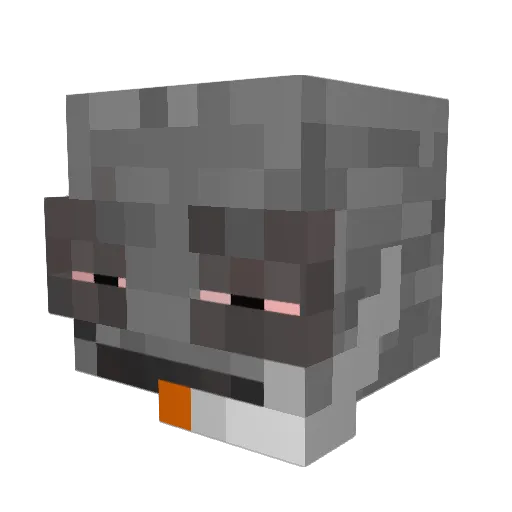Kafrikusa Minecraft avatar head, 3D render