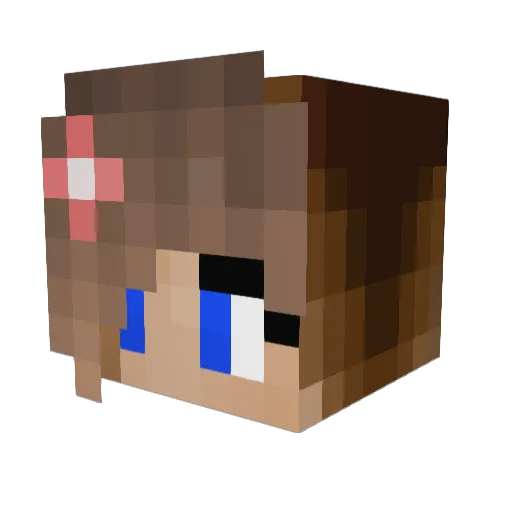 Kafrynsux Minecraft avatar head, 3D render