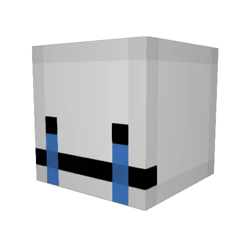 Kafsh Minecraft avatar head, 3D render