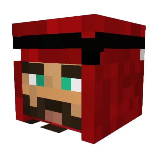 Kafshar Minecraft avatar head, 3D render